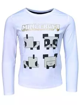 Лонгслив Minecraft, белый