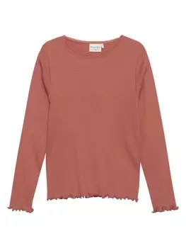 Лонгслив Minymo Rib, коричневый