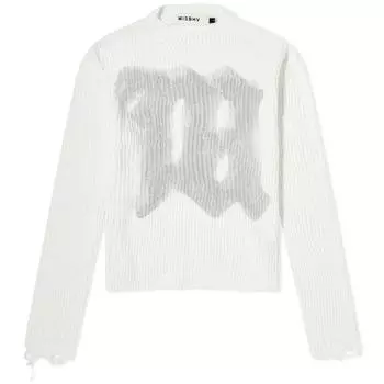 Лонгслив Misbhv Goa Logo Knit Jumper, белый