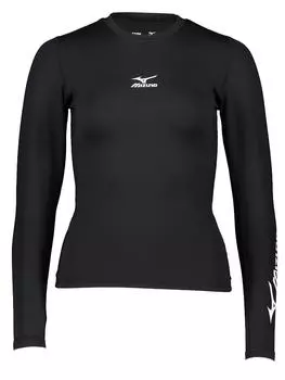 Лонгслив Mizuno Funktionsshirt, черный