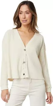 Лонгслив Mod-o-doc Washed Waffle Long Sleeve Button Front Cardi, цвет Comfy Cream