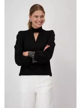 Лонгслив monari Langarmshirt, черный