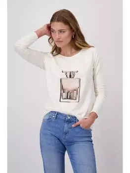 Лонгслив monari Langarmshirt, цвет marshmallow