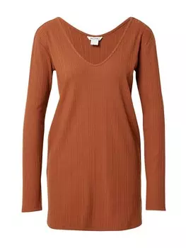 Лонгслив Monki, коричневый