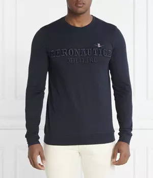 Лонгслив мужской Aeronautica Militare с объемным логотипом, синий