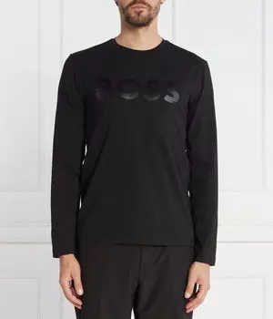 Лонгслив мужской Boss Green с логотипом, черный