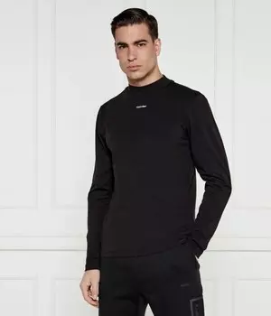 Лонгслив мужской Calvin Klein хлопковый однотонный, черный