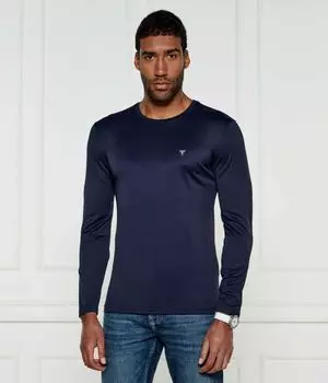 Лонгслив мужской Guess Jeans облегающего кроя с отливом, синий