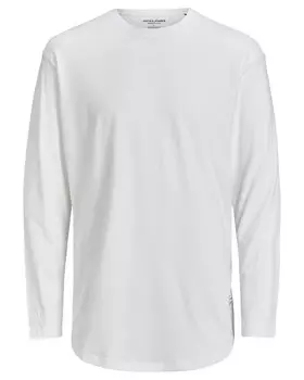 Лонгслив мужской Jack & Jones однотонный, белый