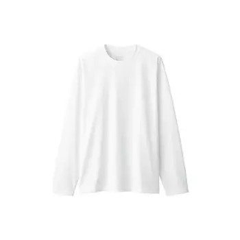 Лонгслив мужской Muji Tianzhu с круглым вырезом, черный