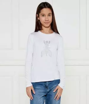 Лонгслив мужской Patrizia Pepe со стразами, белый