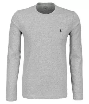 Лонгслив мужской Polo Ralph Lauren хлопковый с логотипом бренда, серый