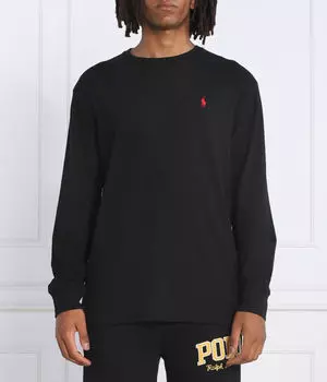 Лонгслив мужской Polo Ralph Lauren с круглым вырезом, черный
