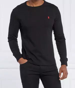 Лонгслив мужской Polo Ralph Lauren стандартного кроя хлопковый, черный
