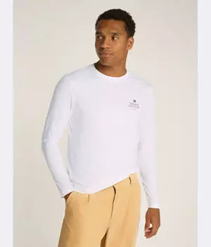 Лонгслив мужской Tommy Hilfiger Regular Fit, белый