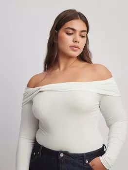 Лонгслив NA-KD Shirt, белый