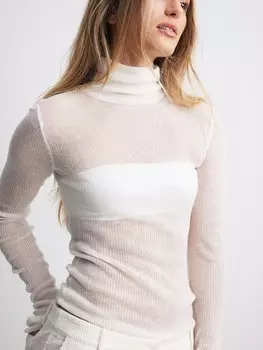 Лонгслив NA-KD Shirt, белый