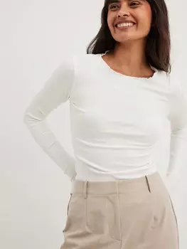 Лонгслив NA-KD Shirt, белый