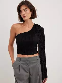 Лонгслив NA-KD Shirt, черный