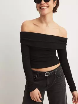 Лонгслив NA-KD Shirt, черный