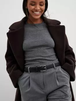 Лонгслив NA-KD Shirt, графитовый