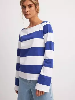 Лонгслив NA-KD Shirt, синий