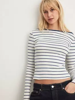 Лонгслив NA-KD Shirt, синий