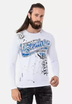 Лонгслив NADRUKIEM Cipo & Baxx, белый