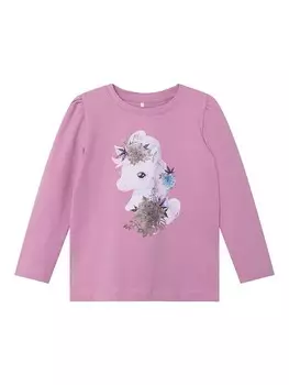 Лонгслив name it Naia, розовый