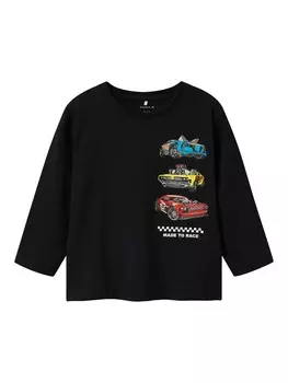 Лонгслив NAME IT Shirt NMMDRUM HOTWHEELS, черный