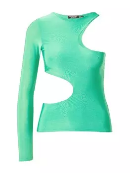 Лонгслив Nasty Gal, зеленый