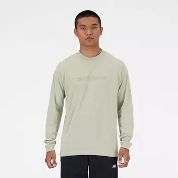 Лонгслив New Balance, светло-зеленый