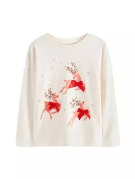 Лонгслив Next Shirt, экрю