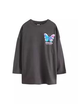 Лонгслив Next Shirt, антрацит