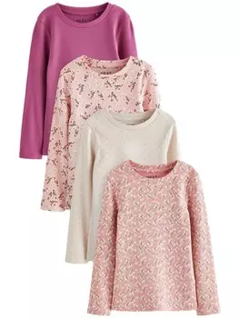 Лонгслив Next Shirt, цвет beige/light pink/dark pink