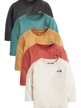 Лонгслив Next Shirt, цвет blue/dark yellow/anthracite/light red/white