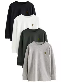 Лонгслив Next Shirt, цвет mottled grey/dark green/black/white