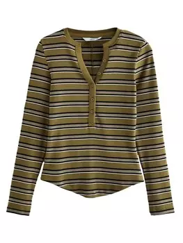 Лонгслив Next Shirt, хаки