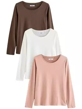 Лонгслив Next Shirt, коричневый