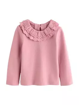 Лонгслив Next Shirt, светло-розовый