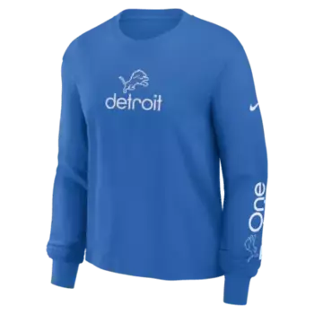 Лонгслив Nike Detroit Lions Boxy, синий