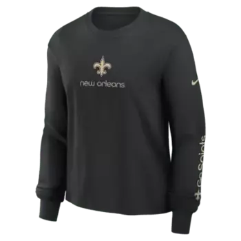 Лонгслив Nike New Orleans Saints Boxy, черный