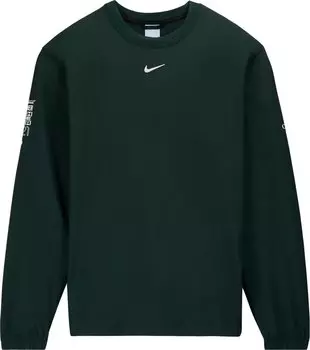 Лонгслив Nike NRG Nocta DF Woven Long-Sleeve Crew 'Pro Green', зеленый