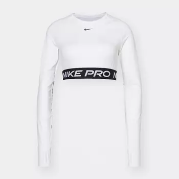Лонгслив Nike Performance Pro Crop, белый/черный