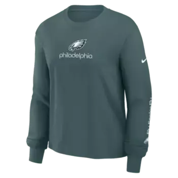 Лонгслив Nike Philadelphia Eagles Boxy, зеленый