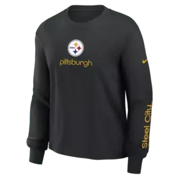 Лонгслив Nike Pittsburgh Steelers Boxy, черный