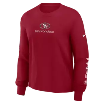 Лонгслив Nike San Francisco 49ers Boxy, красный