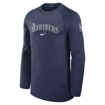 Лонгслив Nike Seattle Mariners Authentic Collection Game Time, темно-синий