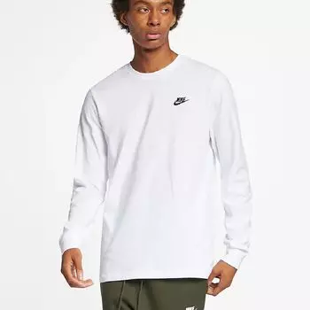 Лонгслив Nike Sportswear Men's Long-Sleeve, белый