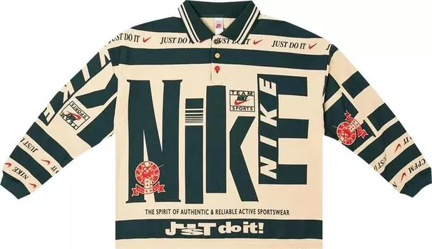 Лонгслив Nike x Cactus Plant Flea Market Long-Sleeve Polo 'Natural', кремовый